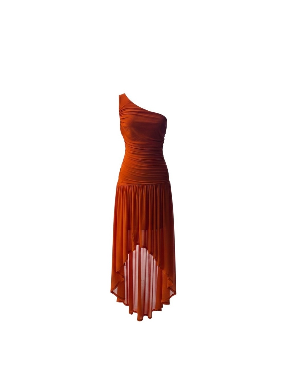 BAR lll Asymmetric One-Shoulder Orange Dress